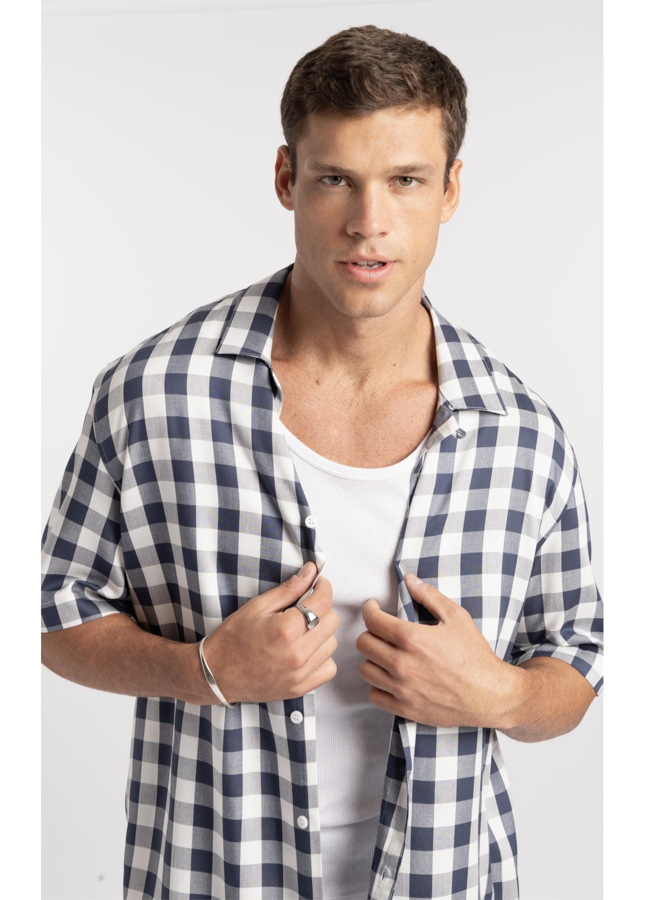 Camisa Visco Irving Vintage Hawai Dark Navy