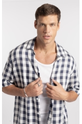 Camisa Visco Irving Vintage Hawai Dark Navy