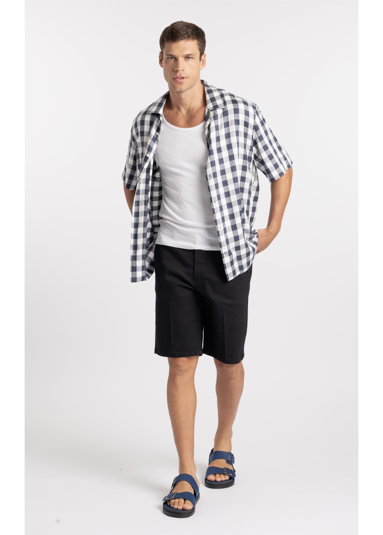 Camisa Visco Irving Vintage Hawai Dark Navy