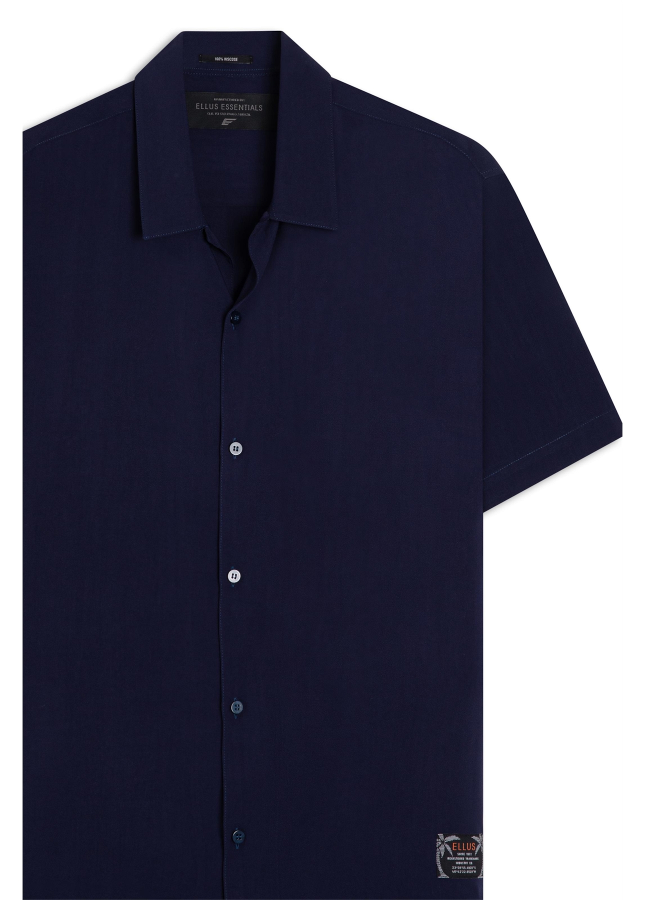 Camisa Visco Loose American Marinho