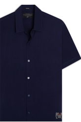 Camisa Visco Loose American Marinho