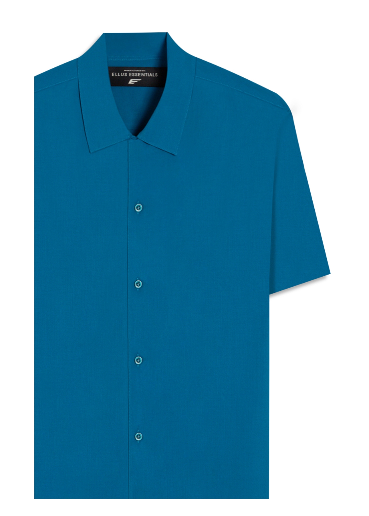 Camisa Visco Loose American Turquesa