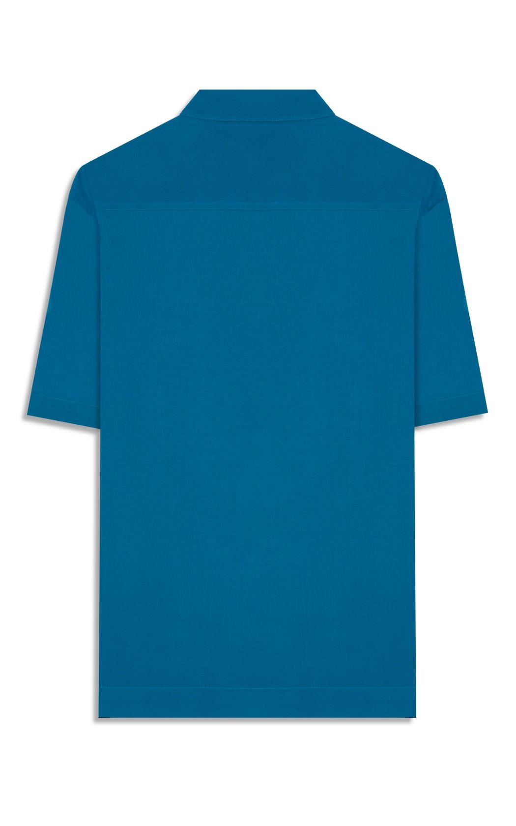 Camisa Visco Loose American Turquesa