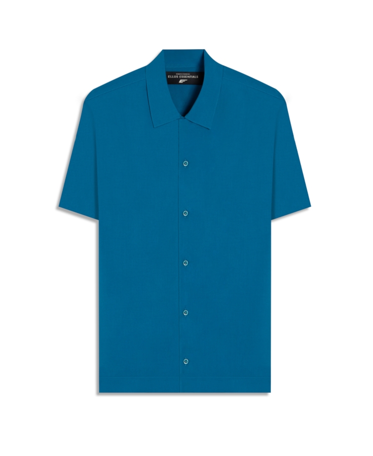 Camisa Visco Loose American Turquesa