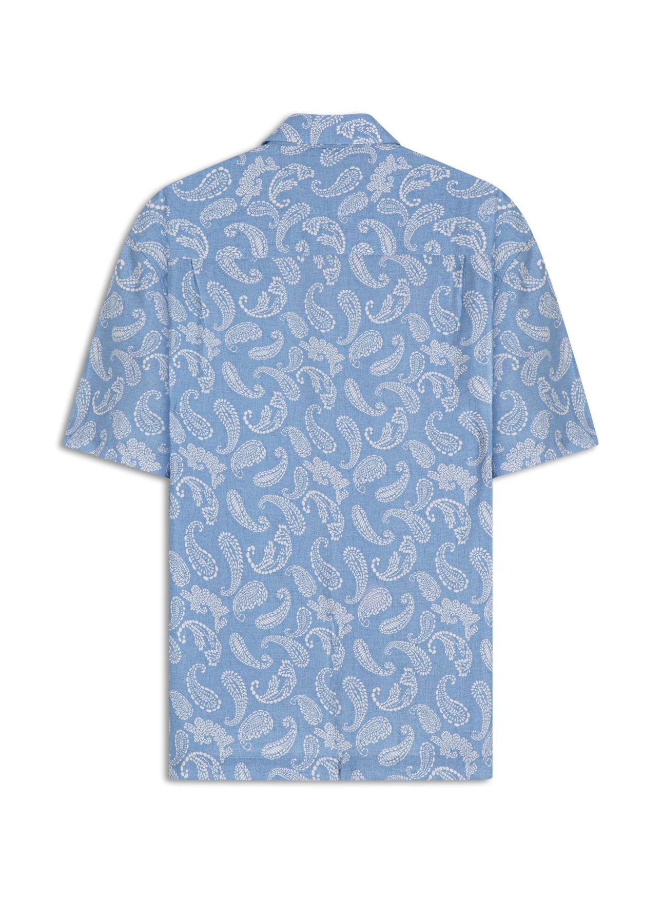 Camisa Visco Nylon Loose Paisley Azul