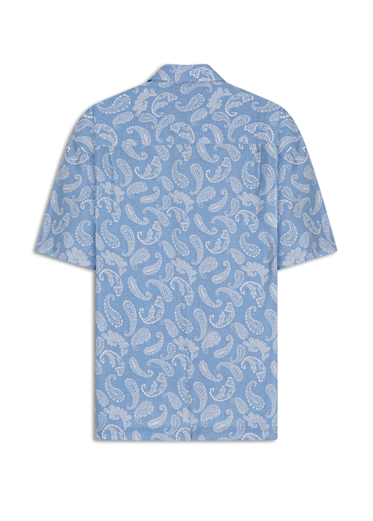 Camisa Visco Nylon Loose Paisley Azul