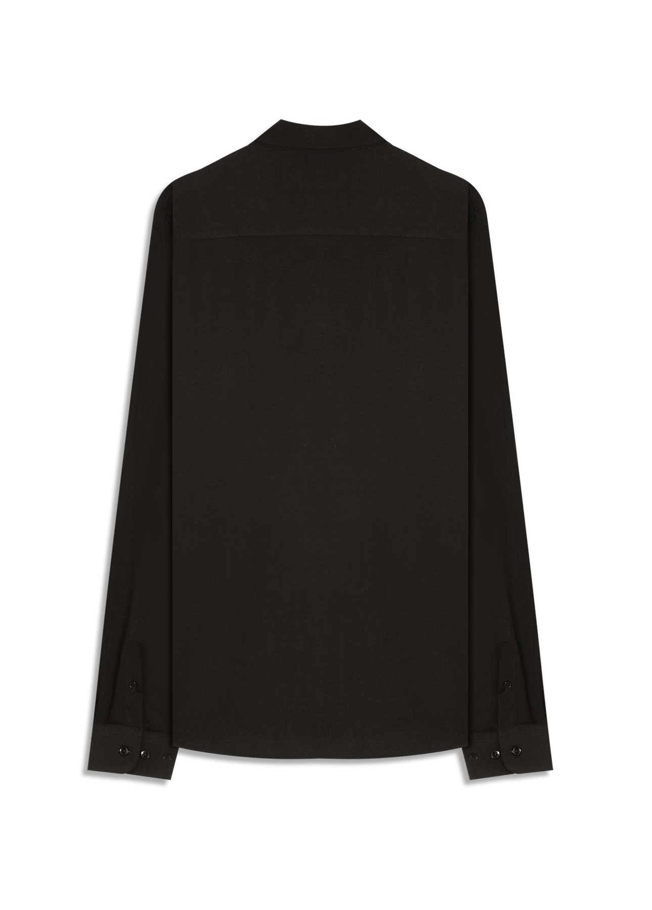 Camisa Visco Nylon Slim Xangai Preto