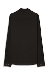 Camisa Visco Nylon Slim Xangai Preto