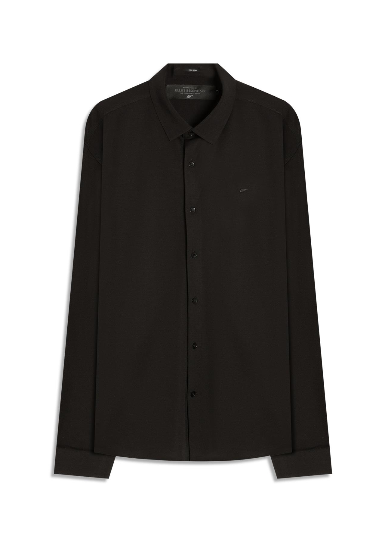 Camisa Visco Nylon Slim Xangai Preto