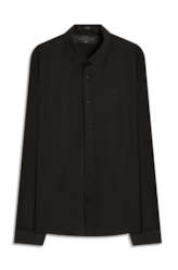 Camisa Visco Nylon Slim Xangai Preto