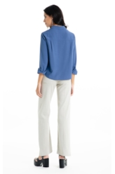 Camisa Visco Petit Mc Azul Jeans