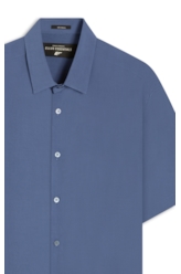 Camisa Visco Vintage Xangai Azul Jeans