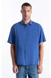 Camisa Visco Vintage Xangai Azul Jeans