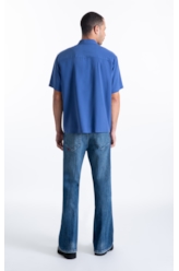 Camisa Visco Vintage Xangai Azul Jeans