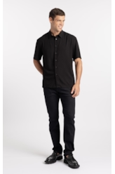 Camisa Visco Vintage Xangai Preto