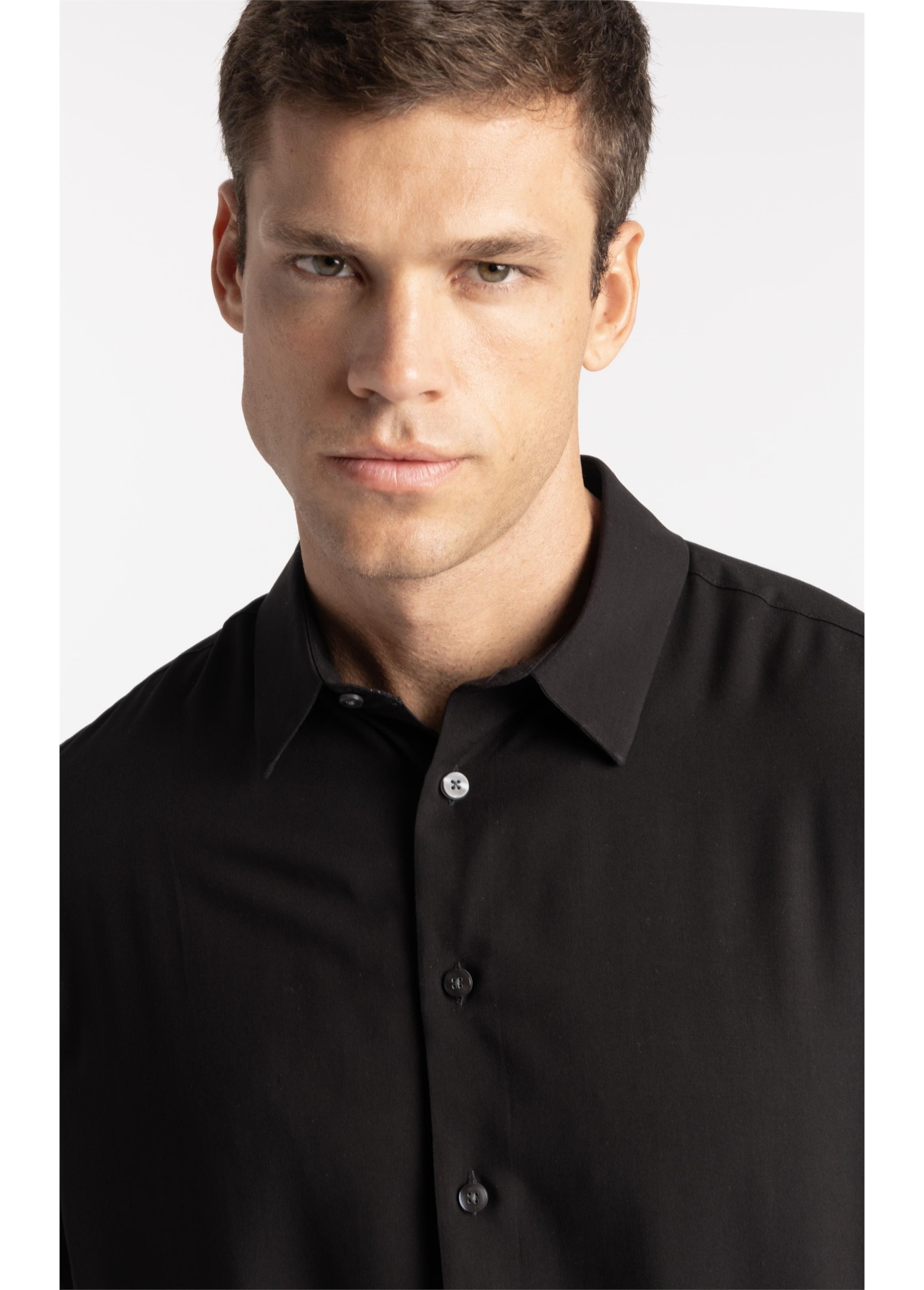 Camisa Visco Vintage Xangai Preto