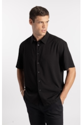Camisa Visco Vintage Xangai Preto