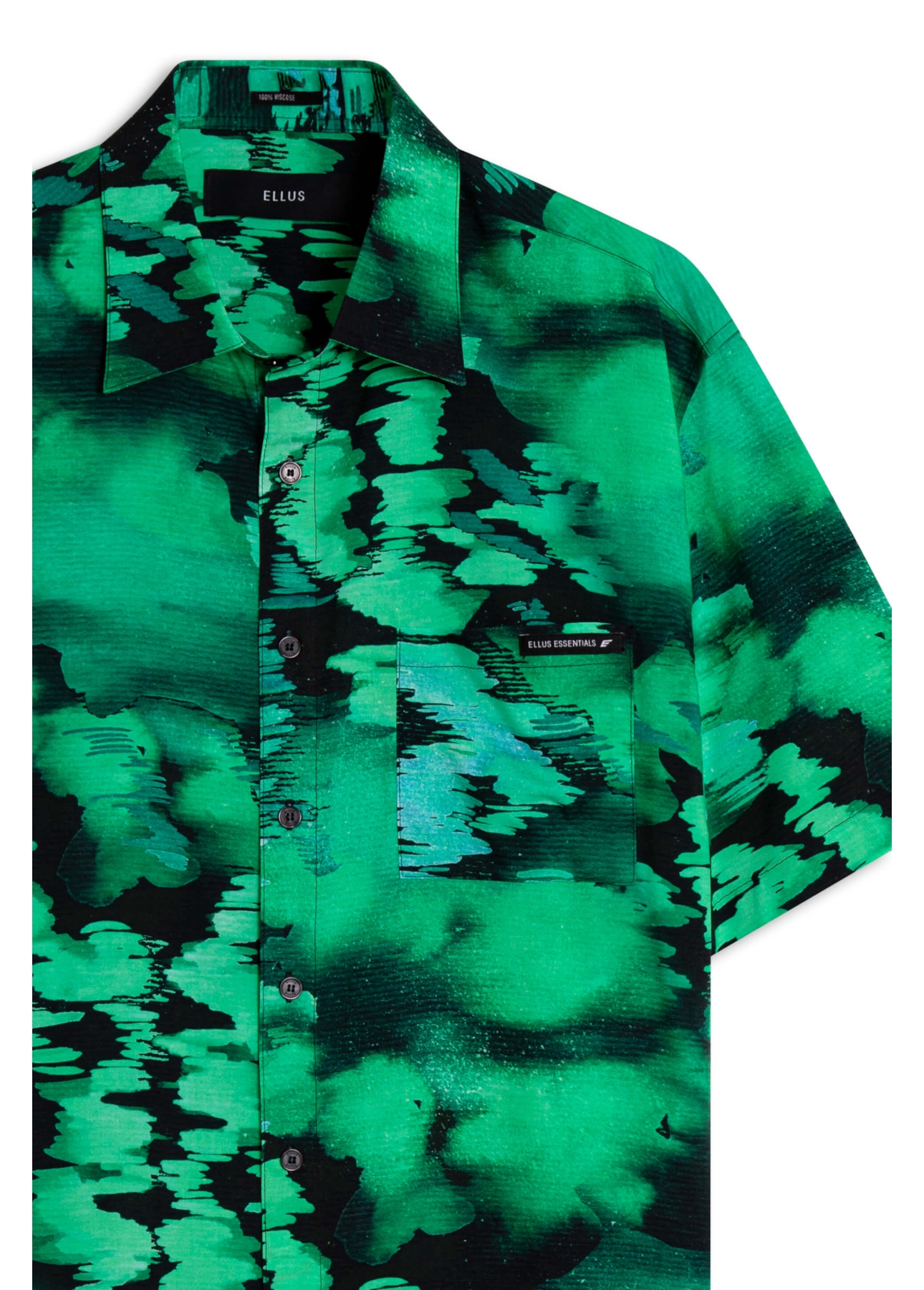 Camisa Visco Watercolor New Surf Anatomic Verde