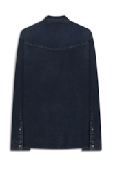 Camisa Viscose Denim Classic Western Lav. Pigmento Preto + Sky