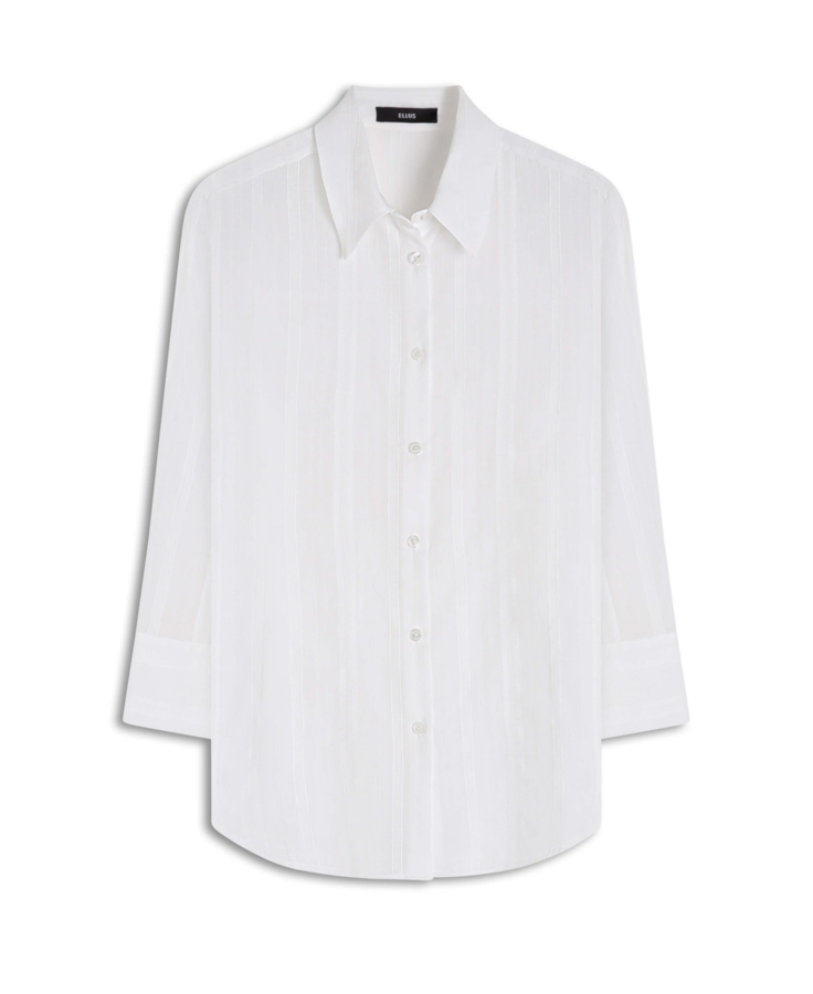 Camisa Voil Maquinetado Branco