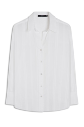 Camisa Voil Maquinetado Oversized Off White
