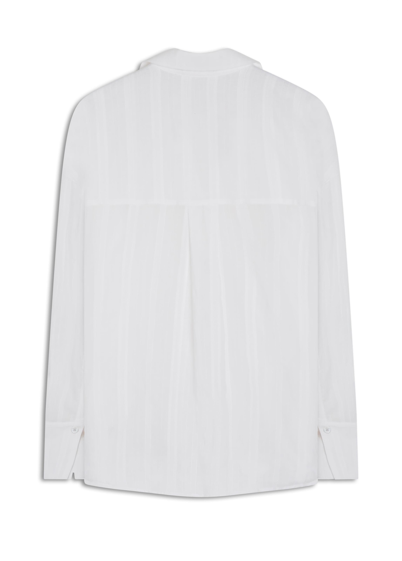 Camisa Voil Maquinetado Oversized Off White