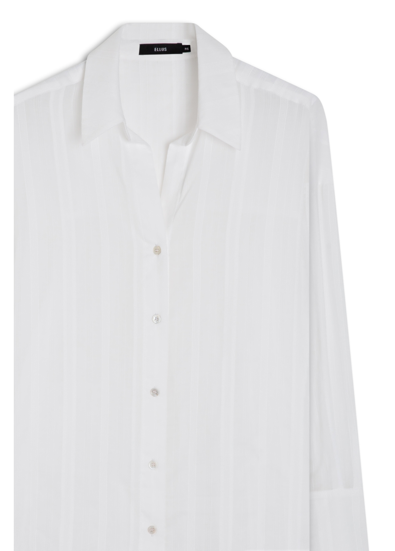 Camisa Voil Maquinetado Oversized Off White