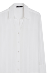 Camisa Voil Maquinetado Oversized Off White