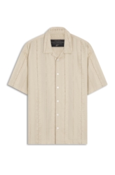 Camisa Voil Striped Overshirt American Areia