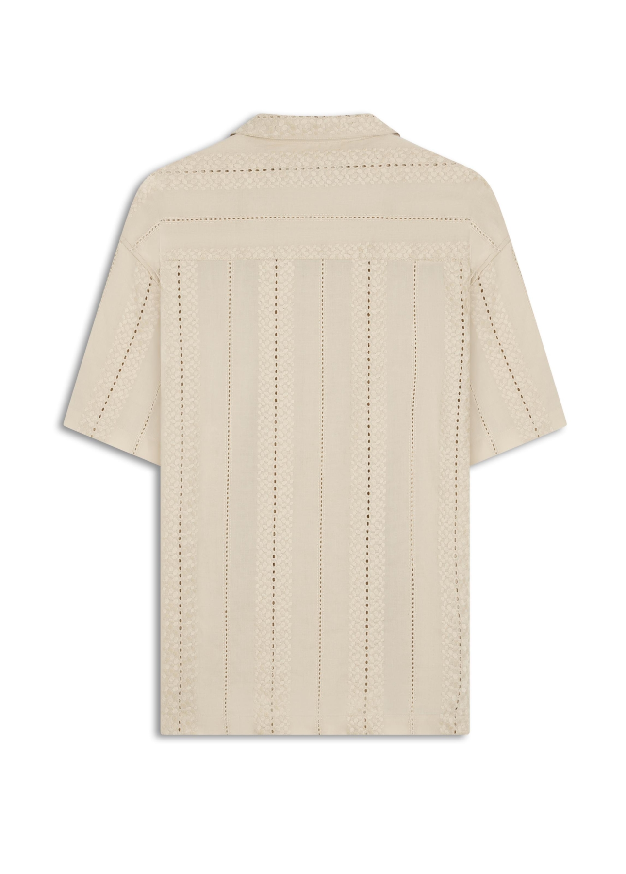 Camisa Voil Striped Overshirt American Areia