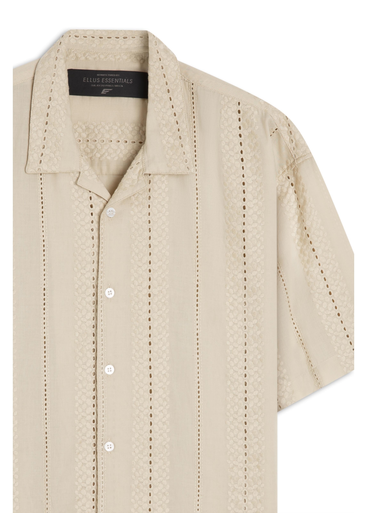 Camisa Voil Striped Overshirt American Areia