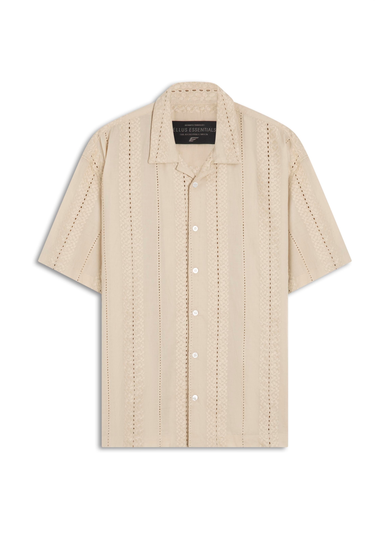 Camisa Voil Striped Overshirt American Areia
