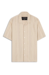Camisa Voil Striped Overshirt American Areia