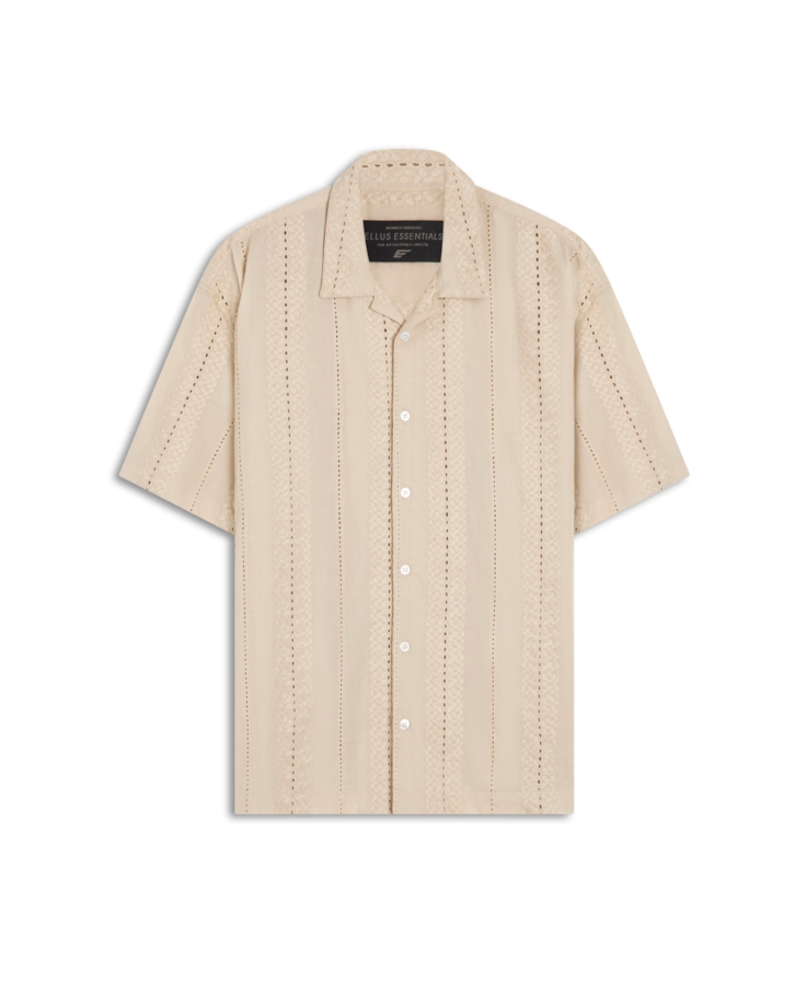 Camisa Voil Striped Overshirt American Areia