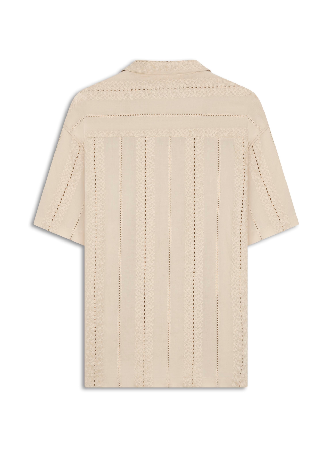 Camisa Voil Striped Overshirt American Areia