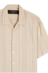 Camisa Voil Striped Overshirt American Areia