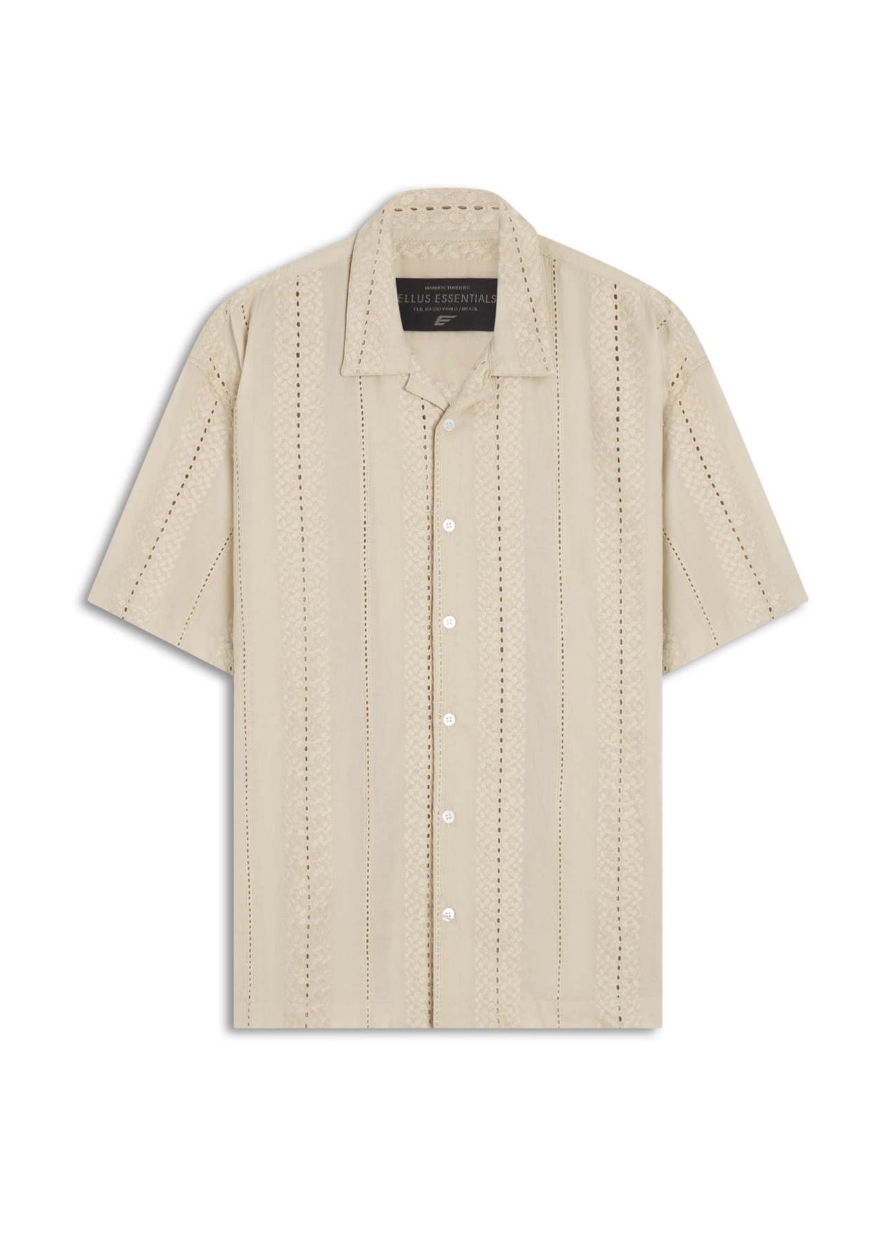 Camisa Voil Striped Overshirt American Areia