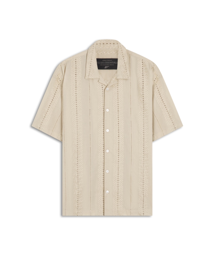 Camisa Voil Striped Overshirt American Areia