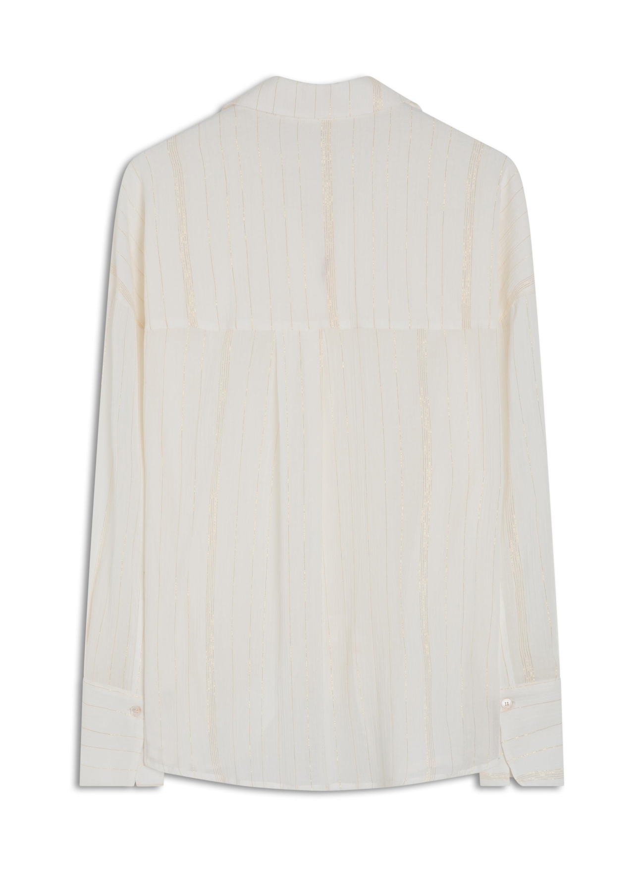 Camisa Voil Wrinckle Oversized Off White