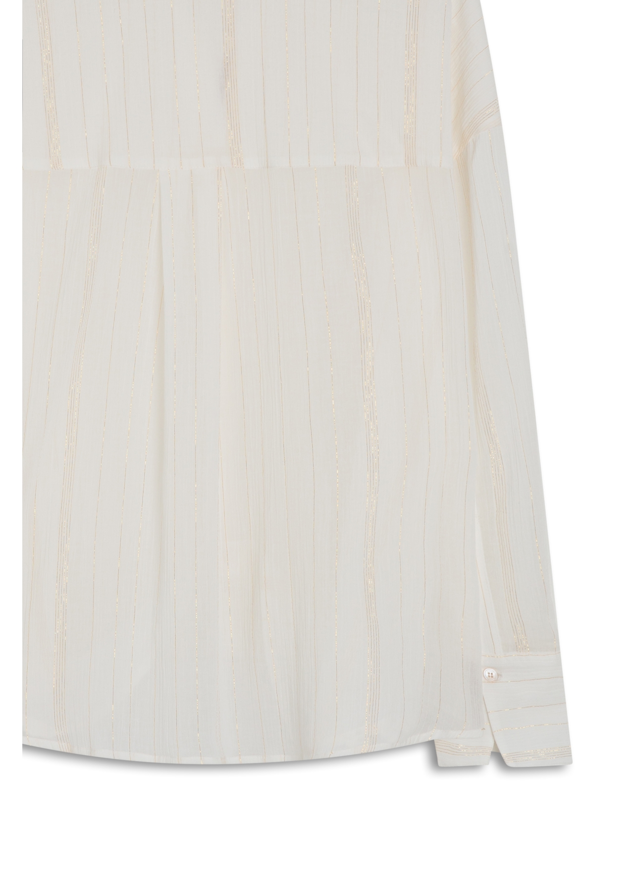 Camisa Voil Wrinckle Oversized Off White