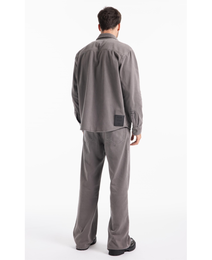 Camisa White Denim  Cargo Castor