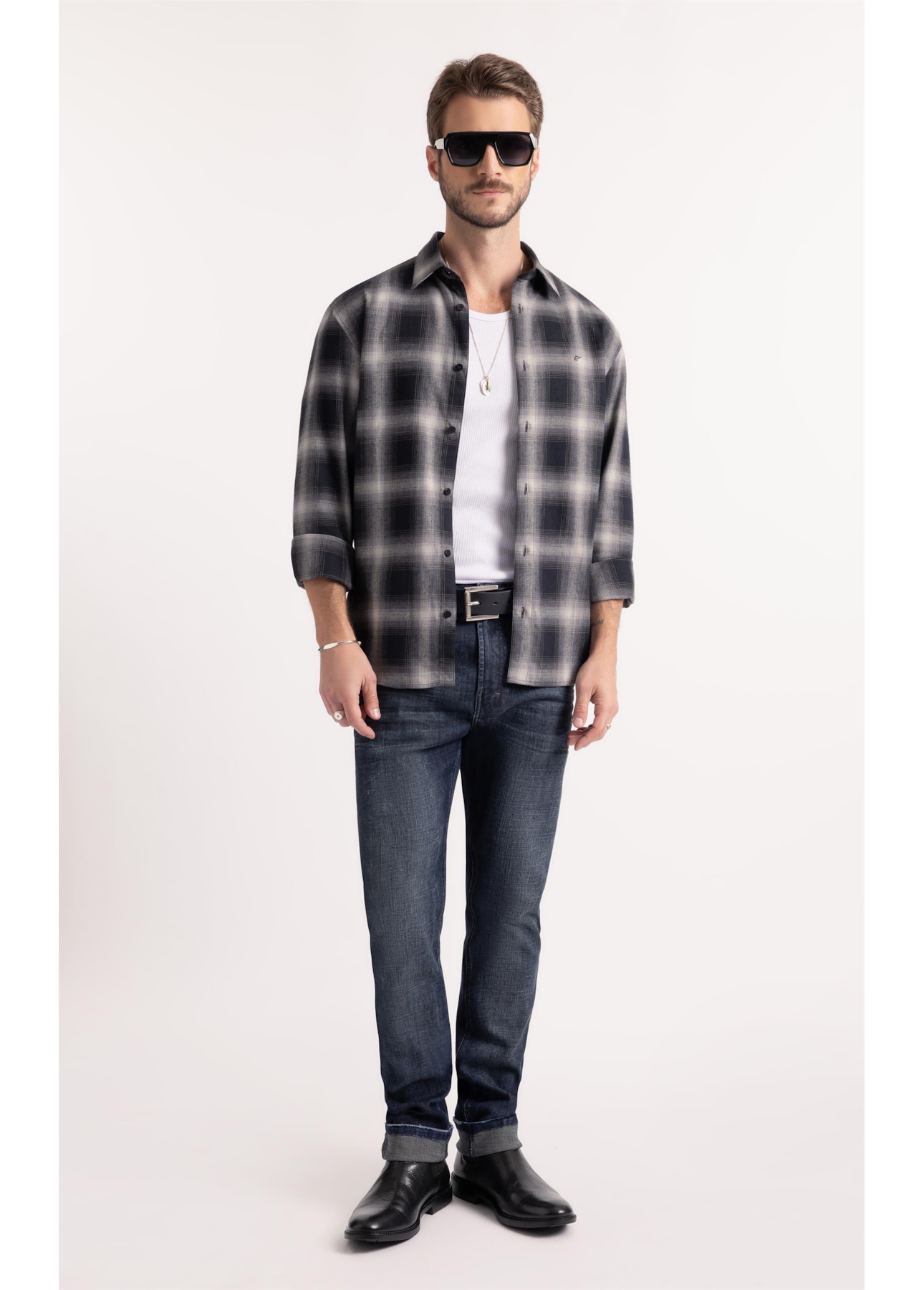 Camisa Wool Touch Archer Irish Preto