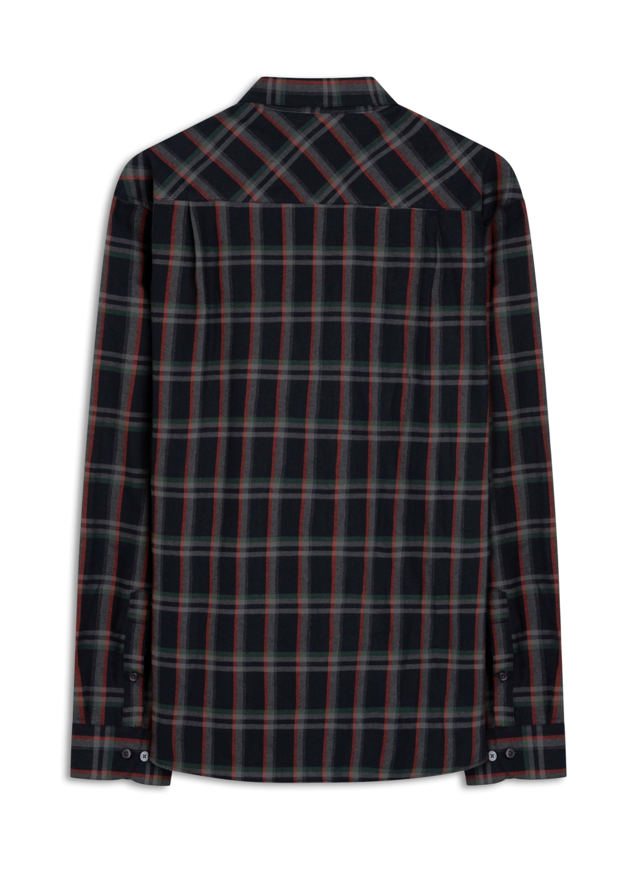 Camisa Wool Touch Atlant Plaid Dark Brown