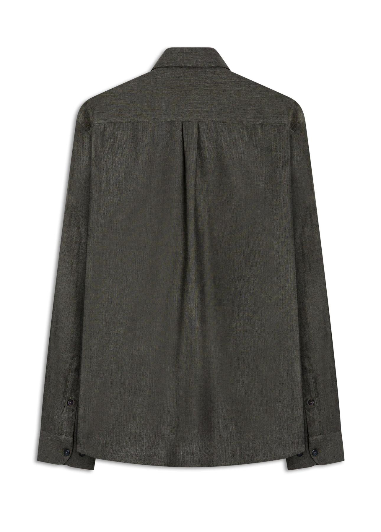 Camisa Wool Touch Chevron Over Tabaco