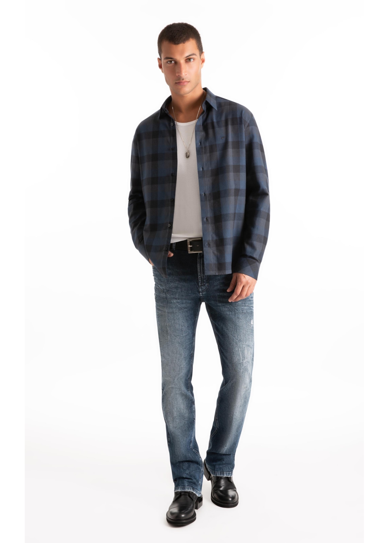 Camisa Wool Touch Corvus Irish Midnight Blue