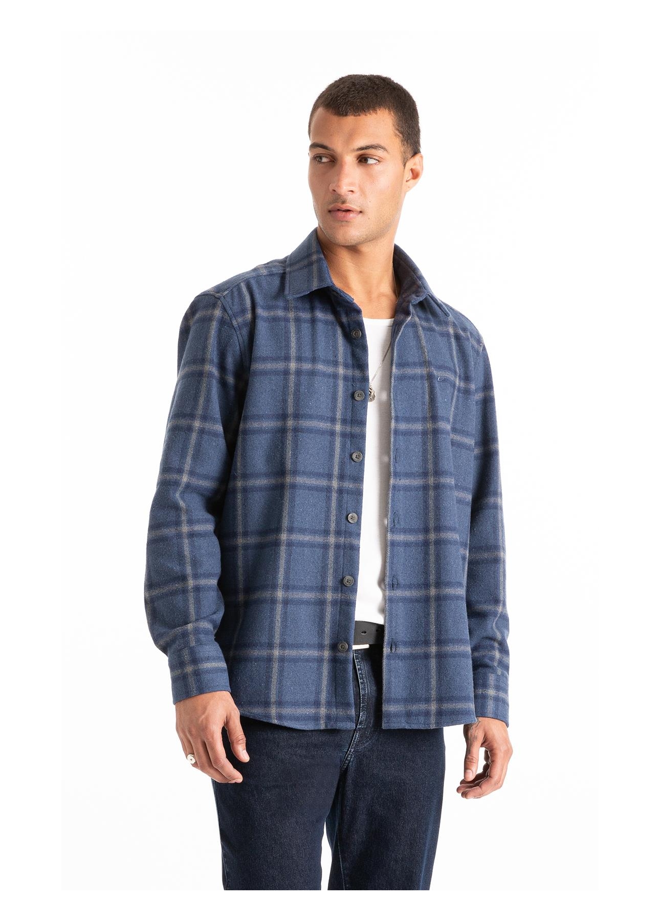 Camisa Wool Touch Dublin Jackshirt Marinho