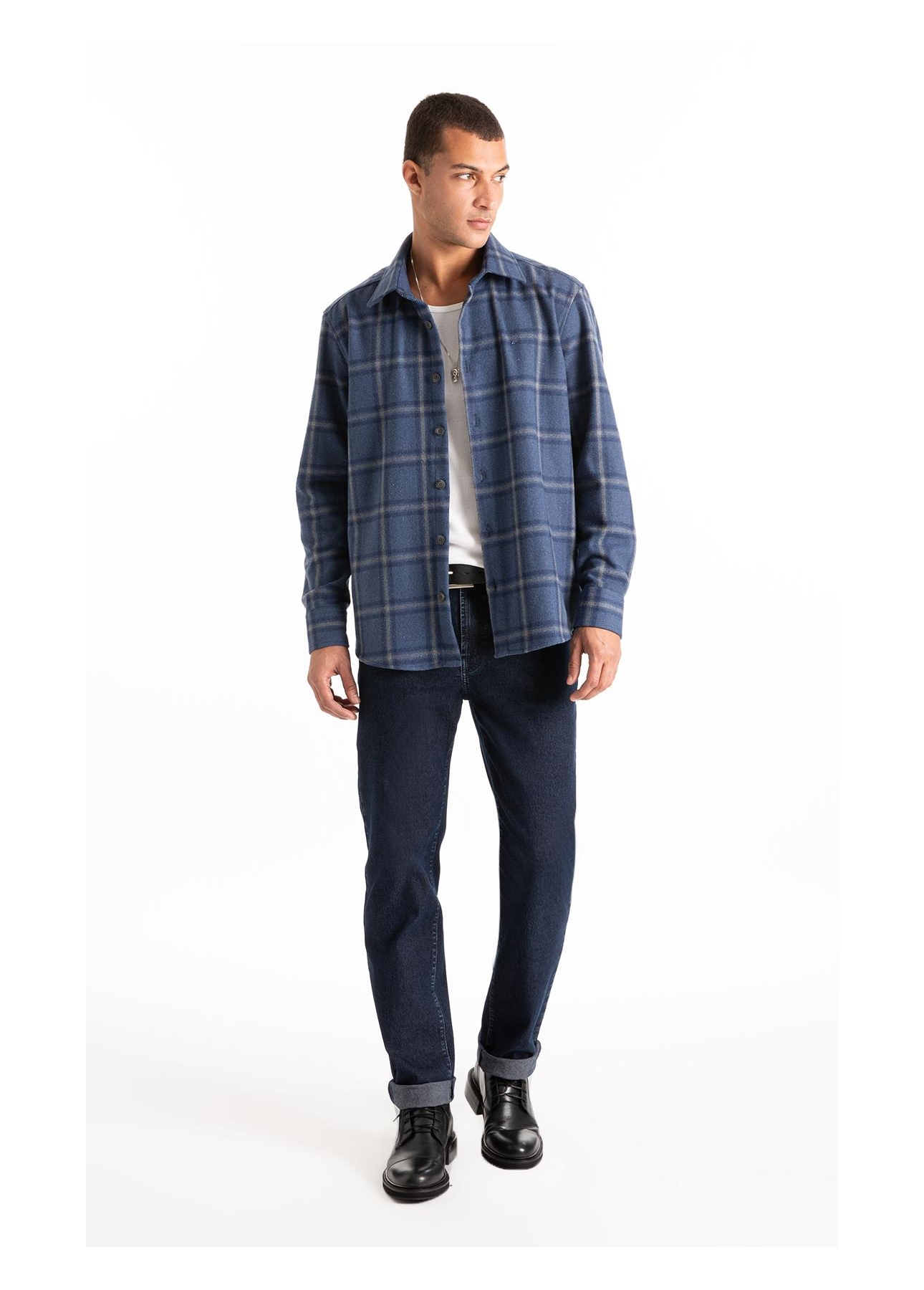 Camisa Wool Touch Dublin Jackshirt Marinho