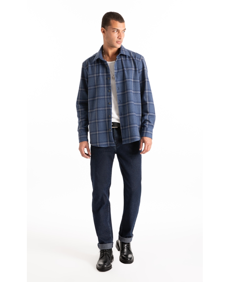 Camisa Wool Touch Dublin Jackshirt Marinho