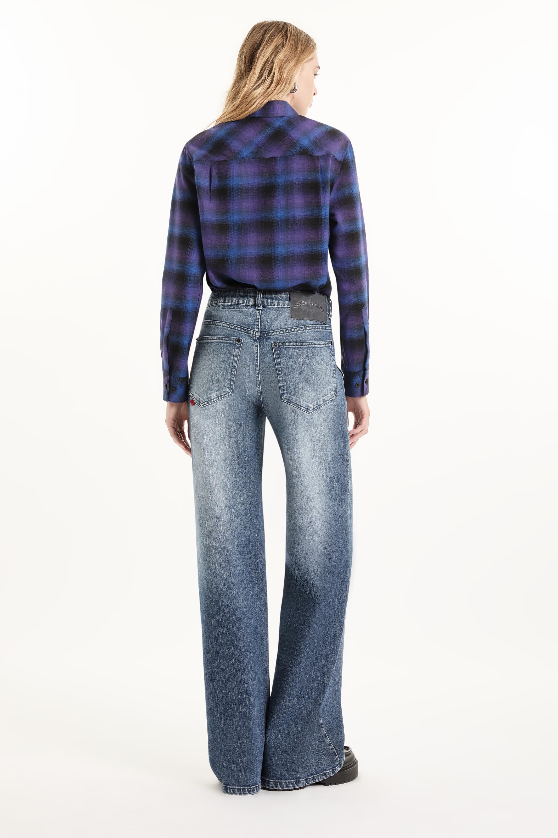 Camisa Wool Touch Estonia Relaxed Azul Carbono