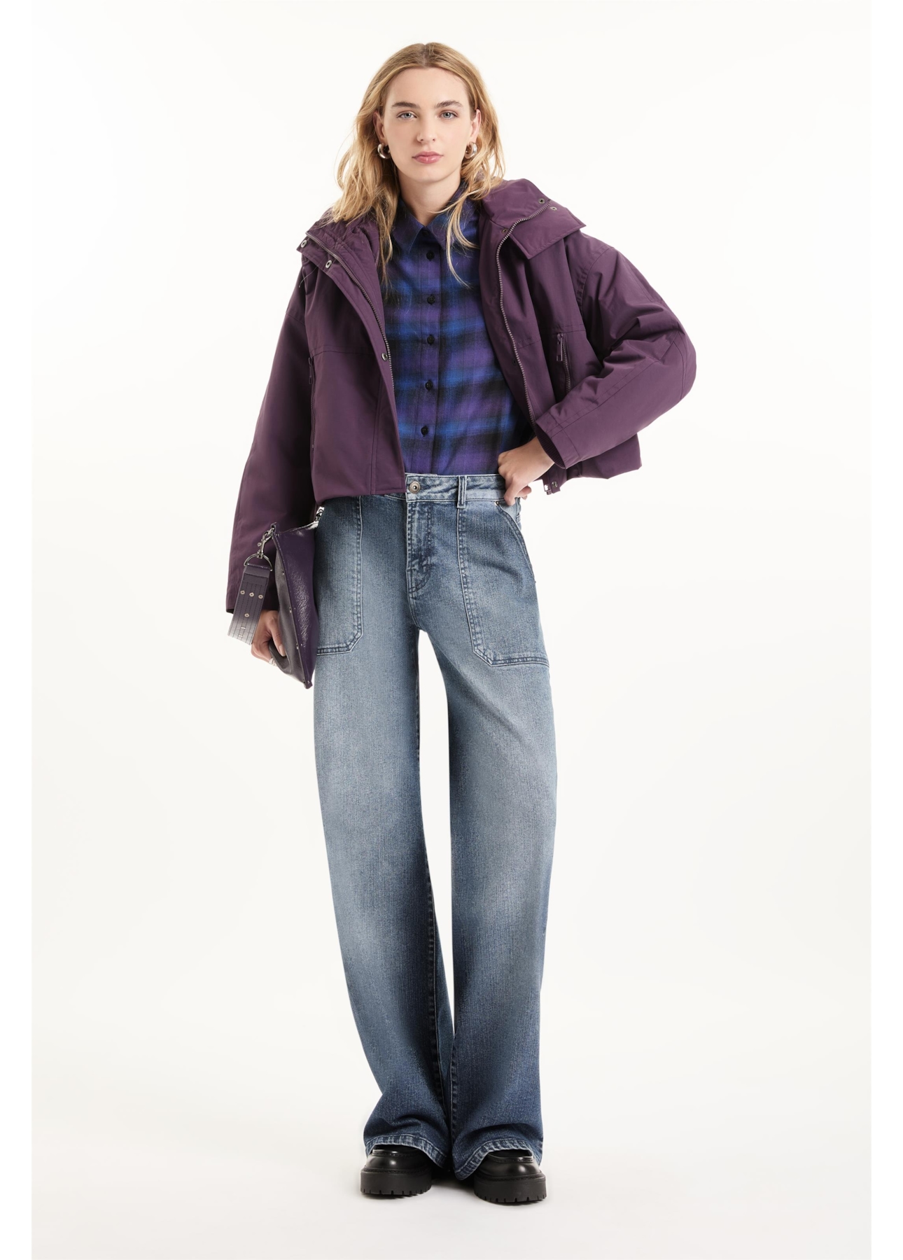 Camisa Wool Touch Estonia Relaxed Azul Carbono
